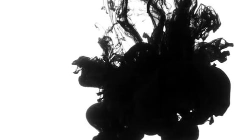 Black Ink Drops In Water