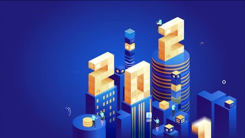 2021 Digital New Year Isometrics