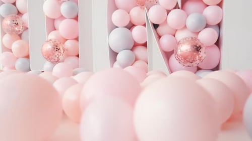 Pastel Balloons Fill Party Decorations