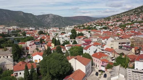 Aerial View on the Mostar City