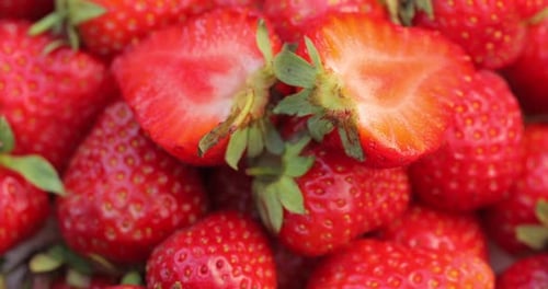 Makro-Shot von Erdbeeren