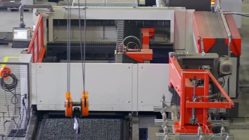 Laser Cutting Machine Working in Factory