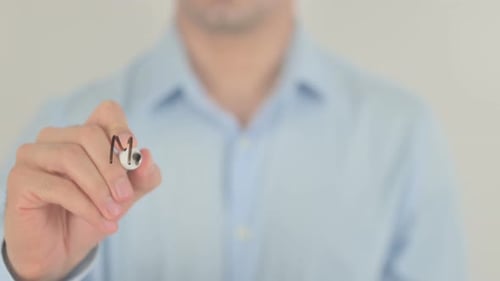 Maintenance, Man Writing on Transparent Glass Screen
