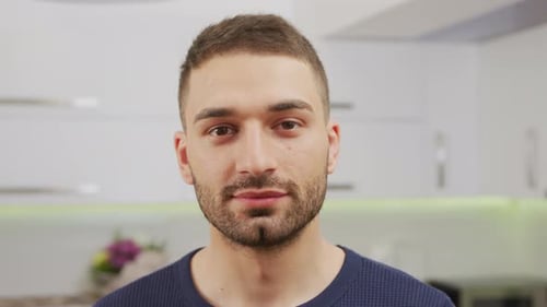 Young man smiling