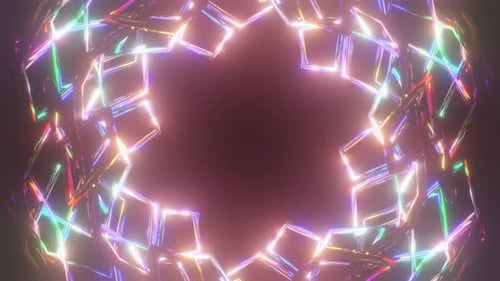 Abstract Neon Multicolor Psychedelic Hypnotic VJ Seamless Loop Background