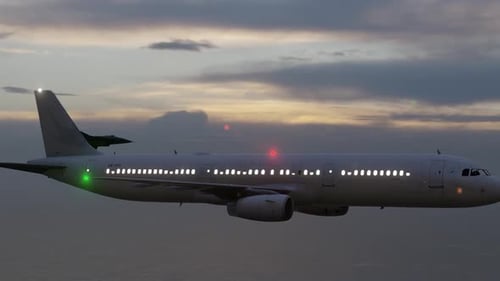 Combat Aircraft Escorting Passenger Aircraft Close Up
