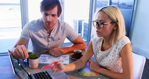 Teamwork and Technology in Bright Office Space