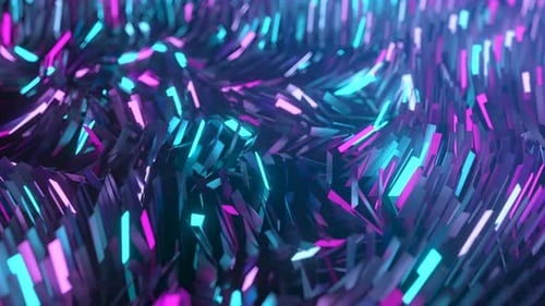 Abstract Background of Thousands of Rectangles Creating a Wave Surface