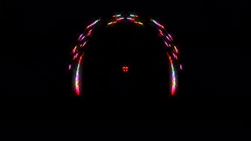 Vibrant Neon Abstract Light Show Loop Background