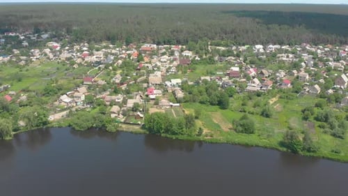 Lake And Forest Aerial