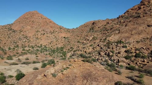 Gorgeous desert area Erongo in Namibia, lots of bushes and small trees