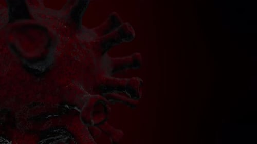Animated 3D Red Virus Cell Microbe Science Background