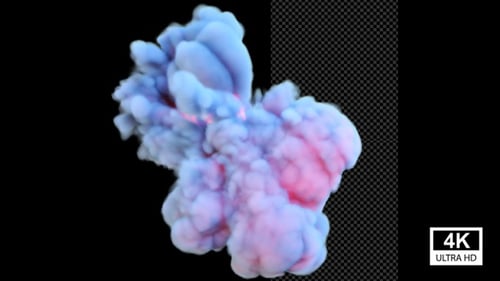 Fluid Smoke Burst Cloud Reveal Animation