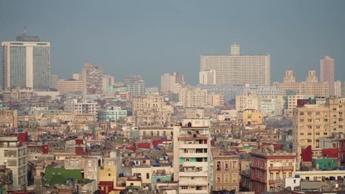 Skyline of Havana, Cuba with buildings