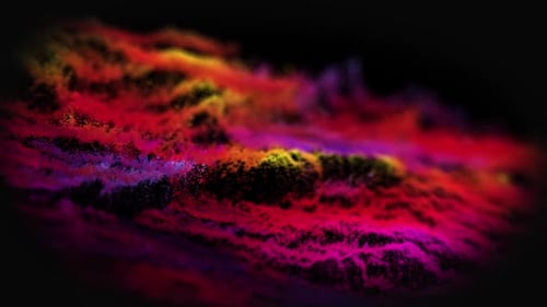 Animierte helle Landschaft der Partikel 3D