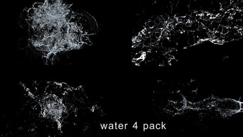 Dynamic Water Splash Elements Alpha Channel Pack