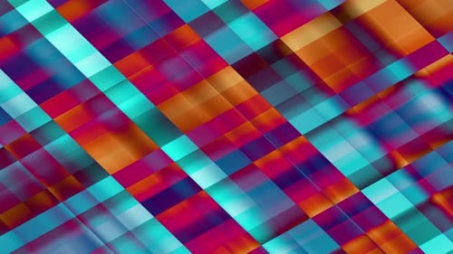 Abstract Futuristic Grid Square Colorful Line Wavy Background