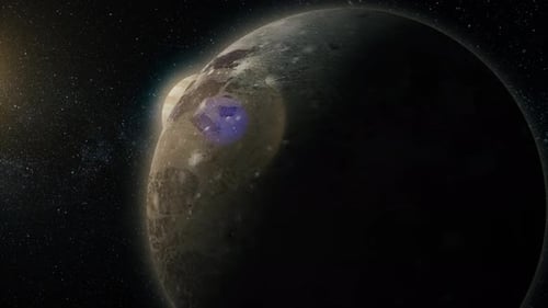 Abstract planet in outer space