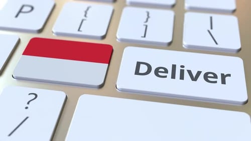 Übermitteln Sie Text und Flagge Indonesiens auf der Computertastatur