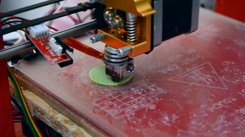 3D Printer Working Close Up