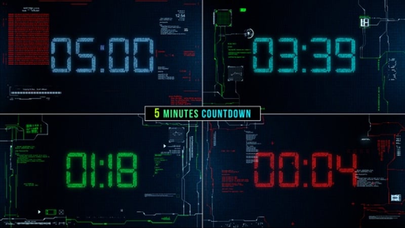 Digital Glitch Countdown (5 min. Stream Timer), Distortions Motion ...