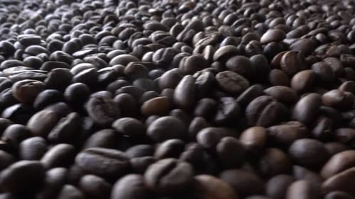 Kaffeebohnen füllen den gesamten Raum