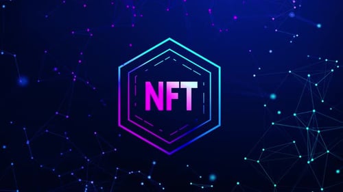 Futuristic Neon NFT Hexagon Title Animation