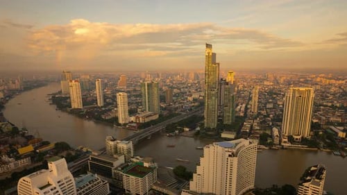 Bangkok Thailand at Dawn Time Lapse