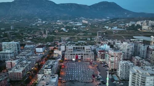 Wedding preparation aerial view Turkey Alanya 4 K