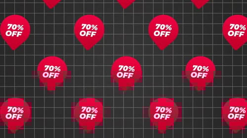 Fundo da oferta de venda com 70% de desconto