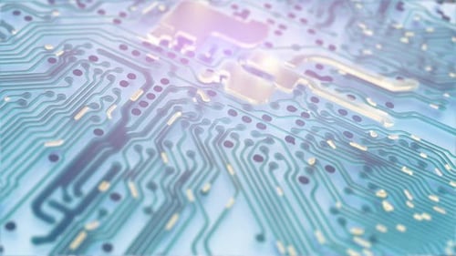 Glowing Circuit board