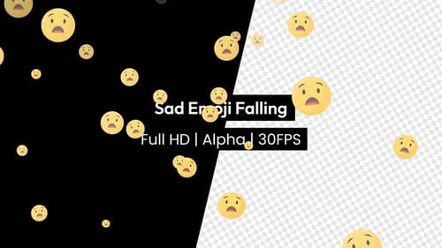 Falling Sad Emojis Overlay Animation
