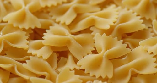 Close Up of Uncooked Bow Tie Pasta