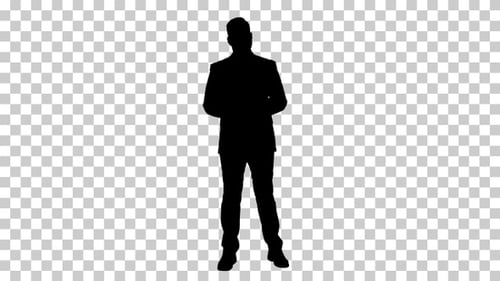 Silhouette businessman, Alpha Channel