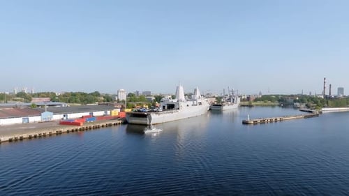 Combat Ships of NATO Countries in the Port of Riga