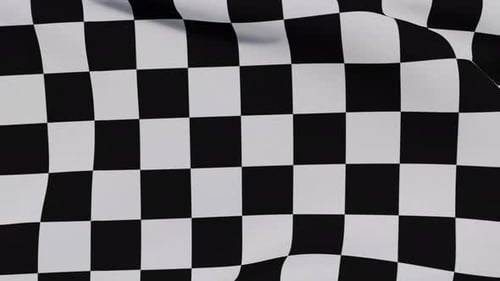 Flag Checkered Black and White Patriotism Sport Freedom Seamless Loop