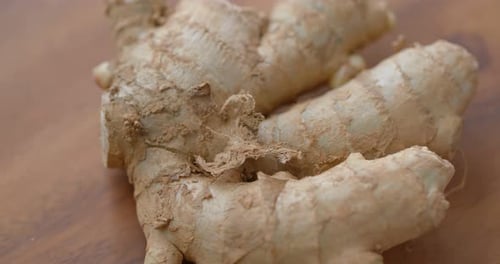 Fresh Ginger Root Close Up