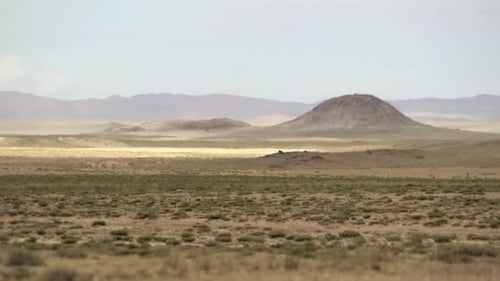 Vast Barren Soils of the Gobi Desert Under Thermal Heat Radiation