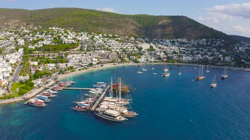 Bodrum ist eine Stadt auf der Halbinsel Von der Südwestküste der Türkei in der Ägäis