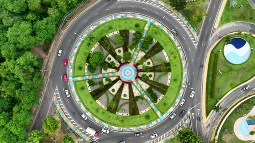 Letters Roundabout at downtown Manaus Brazil. Manaus Amazonas.