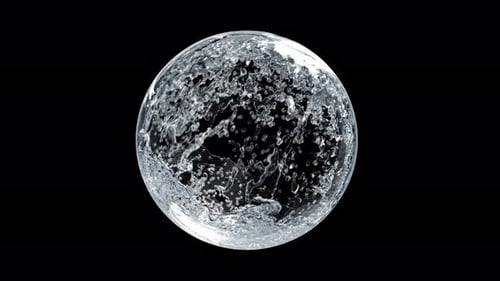 Dynamic Water Orb Fluid Motion Animation