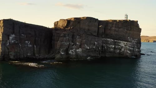 Sea Coast with Beautiful High Cliffs