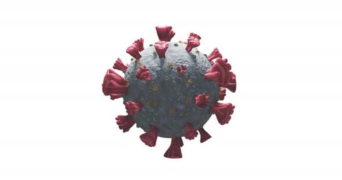 Rotating 3D Coronavirus Model Animation
