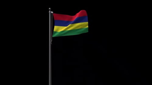 Seamless Loop of Waving Mauritius Flag