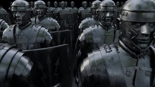 Imposing Roman Soldiers Marching in 3D Formation