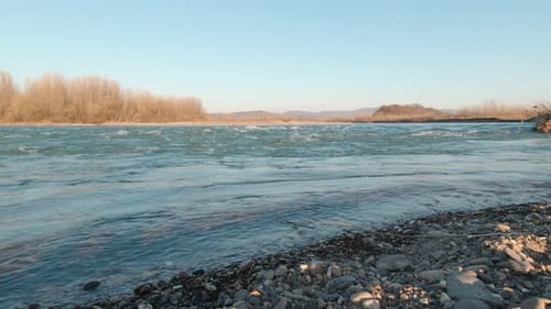 Waves On The River Bank