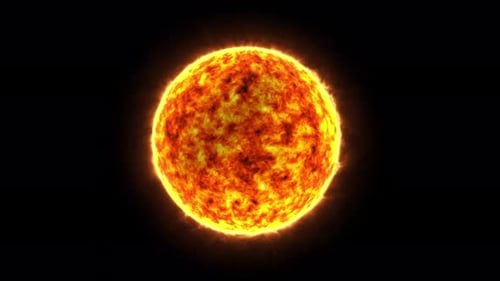 Animated Fiery Sun Loop or Abstract Star Space Background