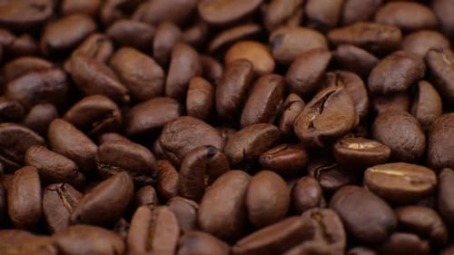 Close-Up of Roasted Coffee Beans