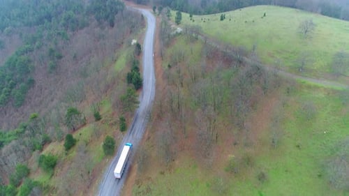 Truck Is Climbing Forest Road 2
