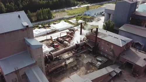 Industrial zone on a sunny summer day